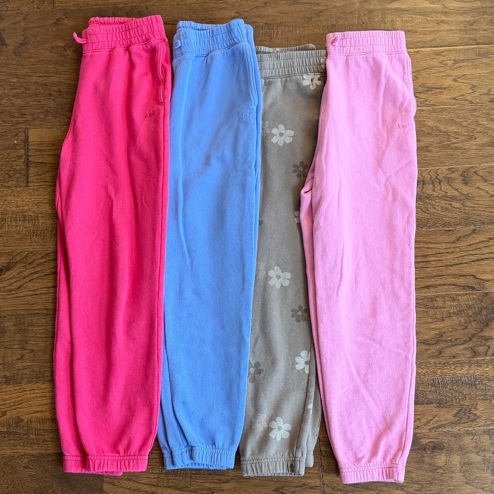 Abercrombie Kids Jogger Sweatpants Lot of 4 Girls Size 11/12